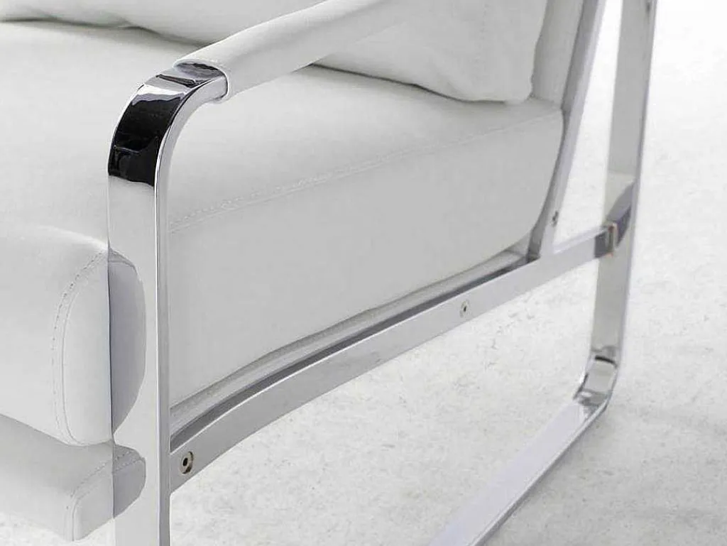 Witte Eco-Lederen Gestoffeerde Fauteuil 5026-Angel Cerda Outlet