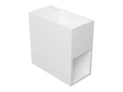 Witte Hangende Wastafel Van Solid Surface Met Nis - Kraan Links - 40 Cm - Pumori-Shower & Design Sale