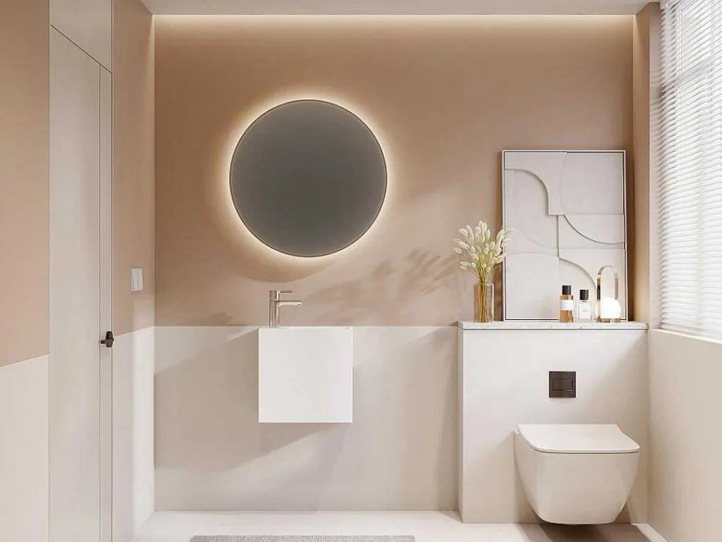 Witte Hangende Wastafel Van Solid Surface Met Nis - Kraan Links - 40 Cm - Pumori-Shower & Design Sale