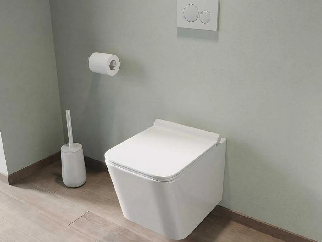 Witte Hang-Wc Van Keramiek Zonder Rand - Clemona-Vente-unique Sale