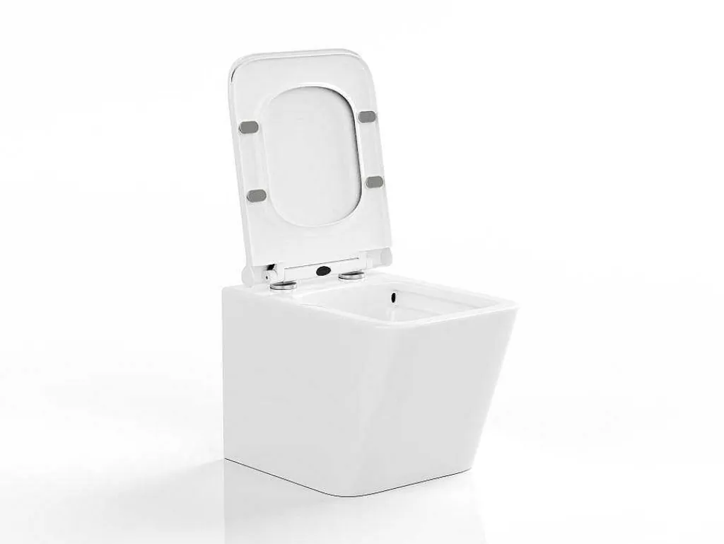 Witte Hang-Wc Van Keramiek Zonder Rand - Clemona-Vente-unique Sale