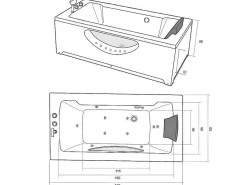 Witte Hottub 170 X 90 Cm 11 Jets Freesia-ELITESHOPPING New
