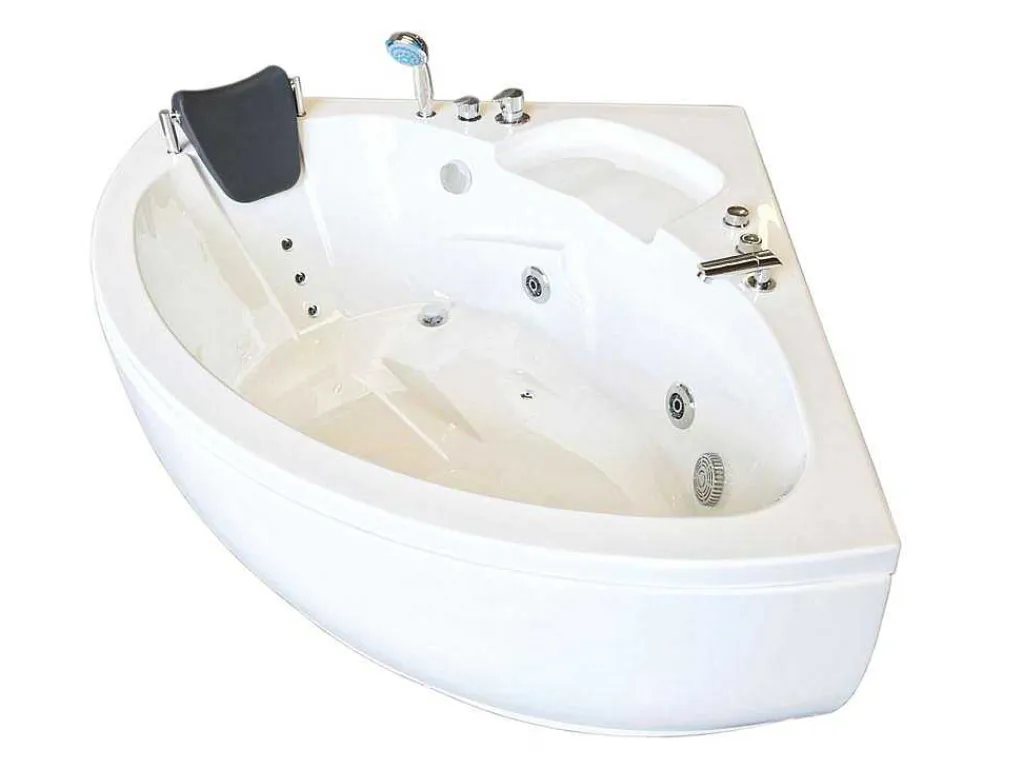 Witte Hottub 135 X 135 Cm Voor 2 Personen 9 Jets Briony-ELITESHOPPING Outlet