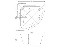 Witte Hottub Voor 1 Persoon 135 X 135 Cm 6 Jets Sage-ELITESHOPPING
