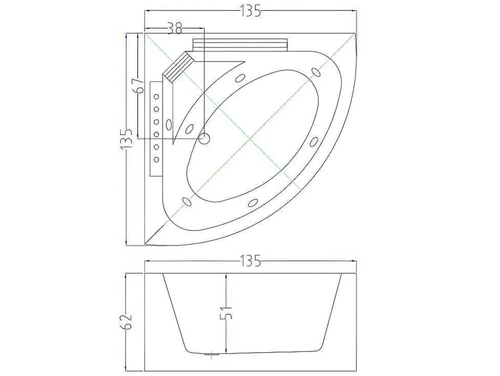 Witte Hottub Voor 1 Persoon 135 X 135 Cm 6 Jets Sage-ELITESHOPPING
