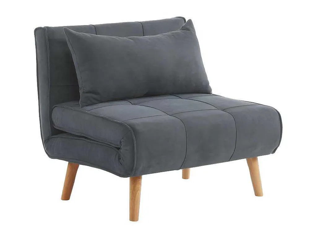 Xl Eenpersoons-Slaapbank Chila Van Stof - Grijs-Vente-unique New