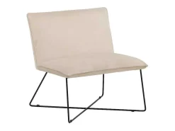 X-Lounge Fauteuil Velours Offwhite.-Vente-unique Best