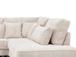 Xxl Hoekbank Van Beige Ribfluweel Tessio Van Maison Cephy-Maison Céphy Outlet