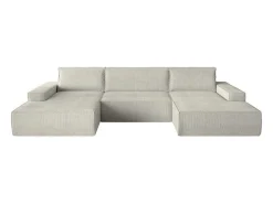Xxl Hoekslaapbank Van Beige Ribfluweel Amelia-Vente-unique Outlet