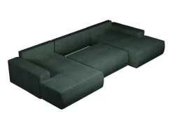 Xxl Hoekslaapbank Van Spargroen Ribfluweel Amelia-Vente-unique Sale