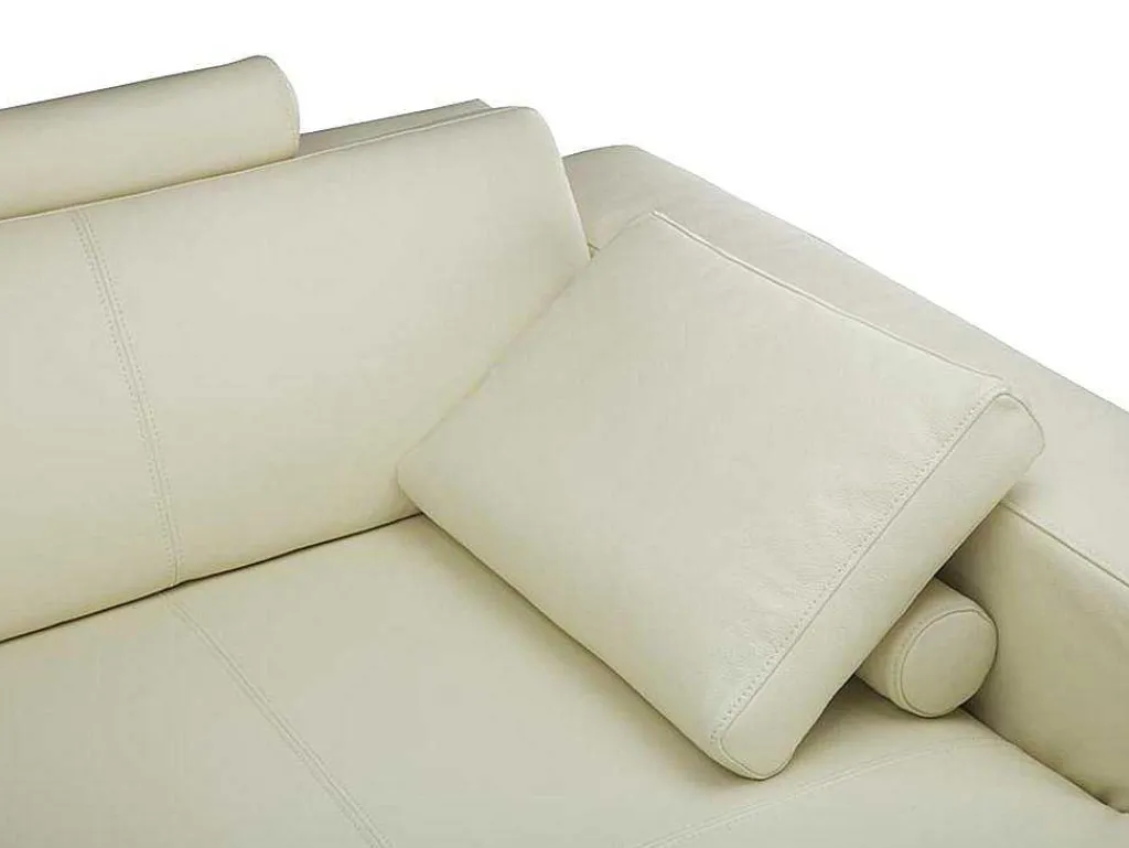 Xxl Zevenzitsbank Hoogwaardig Leer Donatello Ii - Ivoor - Hoek Rechts-LINEA SOFA Discount