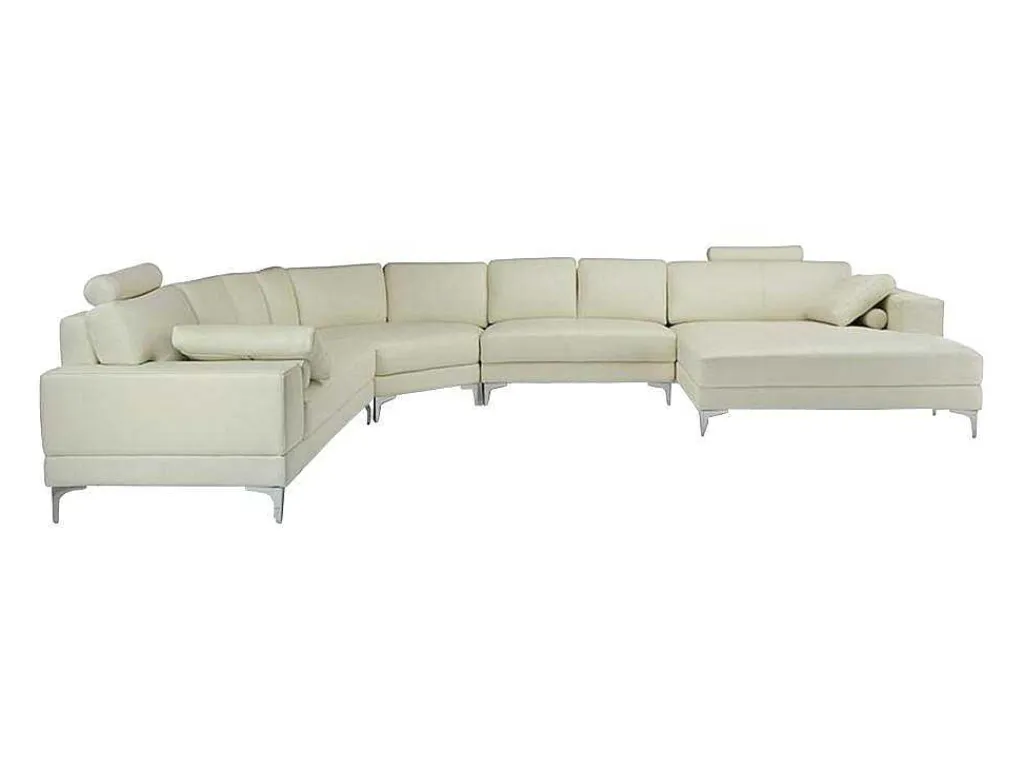 Xxl Zevenzitsbank Hoogwaardig Leer Donatello Ii - Ivoor - Hoek Rechts-LINEA SOFA Discount