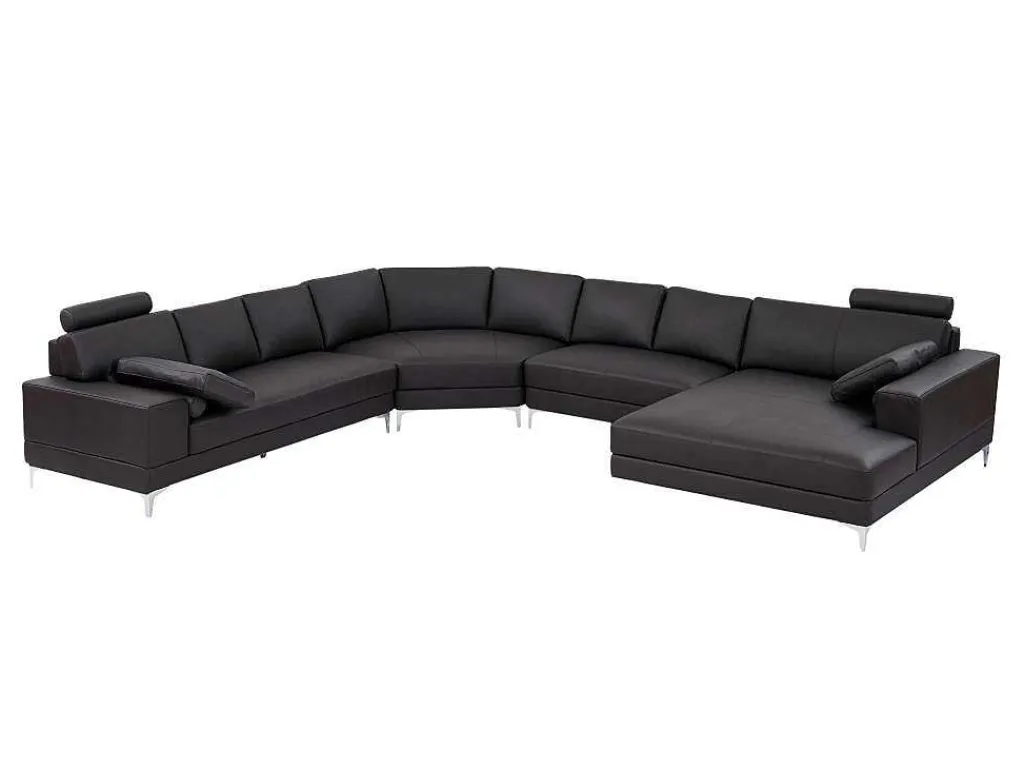 Xxl Zevenzitsbank Hoogwaardig Leer Donatello Ii - Bruin - Hoek Rechts-LINEA SOFA Best
