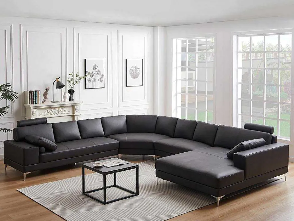 Xxl Zevenzitsbank Hoogwaardig Leer Donatello Ii - Bruin - Hoek Rechts-LINEA SOFA Best