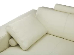 Xxl Zevenzitsbank Hoogwaardig Leer Donatello Ii - Ivoor - Hoek Links-LINEA SOFA Clearance
