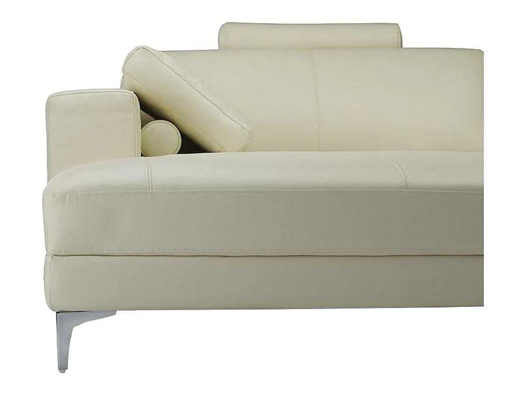 Xxl Zevenzitsbank Hoogwaardig Leer Donatello Ii - Ivoor - Hoek Links-LINEA SOFA Clearance