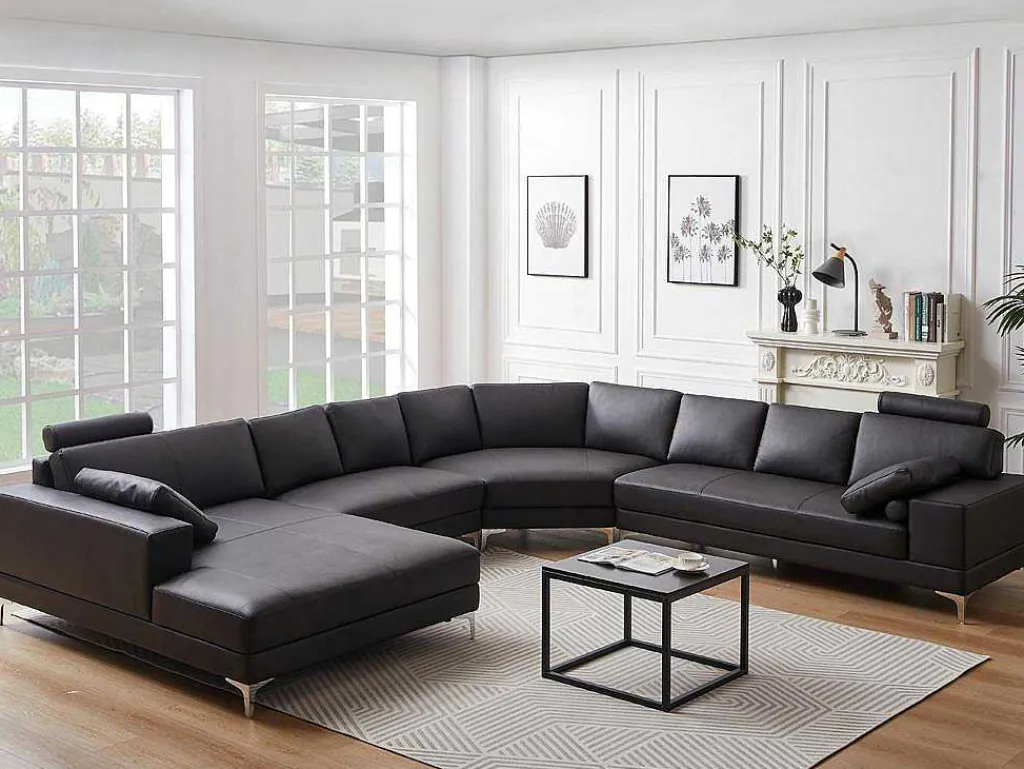 Xxl Zevenzitsbank Hoogwaardig Leer Donatello Ii - Bruin - Hoek Links-LINEA SOFA Outlet