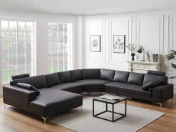 Xxl Zevenzitsbank Hoogwaardig Leer Donatello Ii - Bruin - Hoek Links-LINEA SOFA Outlet