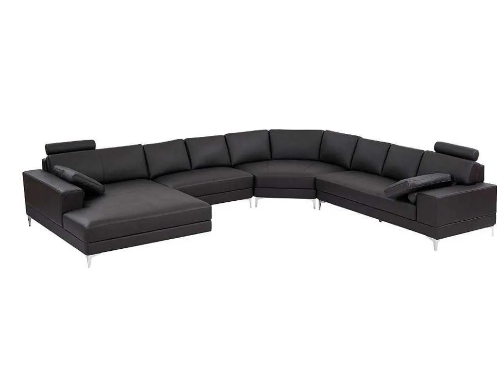 Xxl Zevenzitsbank Hoogwaardig Leer Donatello Ii - Bruin - Hoek Links-LINEA SOFA Outlet