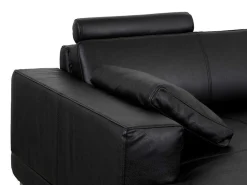 Xxl Zevenzitsbank Hoogwaardig Leer Donatello Ii - Zwart - Hoek Links-LINEA SOFA Discount