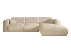 Xxl-Hoekbank Met Hoek Rechts In Beige Textuurstof Pogni Van Maison Cephy-Maison Céphy Clearance