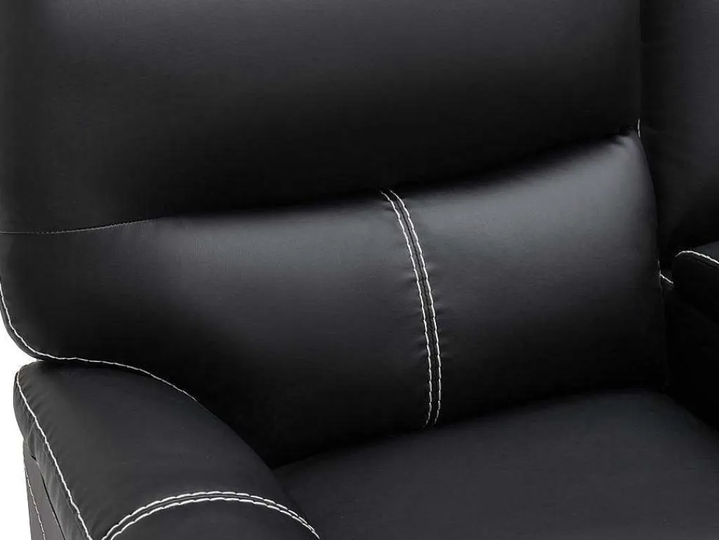 Xxl-Relaxhoekbank Van Zwart Kunstleer - Canby-Vente-unique Hot