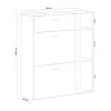 Zapatero Furniture, Windmodel, 90X26X101.5Cm, Tegroep Hall En Hall, Grijs En Eiken, Moderne Stijl-Skraut Home Best