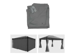 Zijwand Pergola Calpe Ii (Set Van 4), Grijs-Vente-unique Online