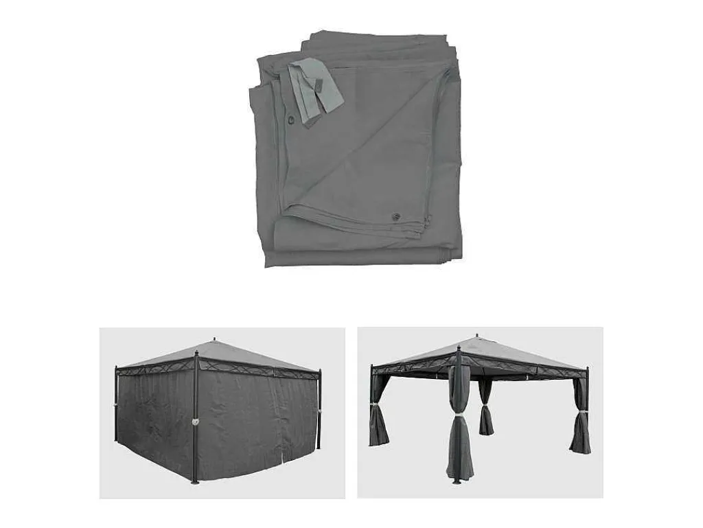 Zijwand Voor Pergola Calpe Iii, Grijs-Vente-unique Clearance