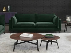 Zitbank 3+2 Plaatsen Kestrel Van Velours - Groen-Vente-unique Discount