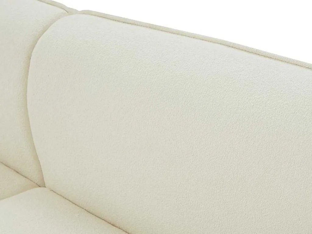Zitbank Met 3 Plaatsen En Bekleding In Beige Textuurstof Fanira-Vente-unique Outlet