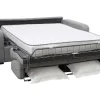 3-Zits Express Slaapbank Van Grijze Stof - Matras 18 Cm - Bevis-Vente-unique New