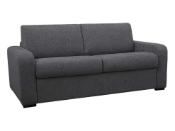 3-Zits Express Slaapbank Van Antraciete Stof - Matras 18 Cm - Bevis-Vente-unique Sale