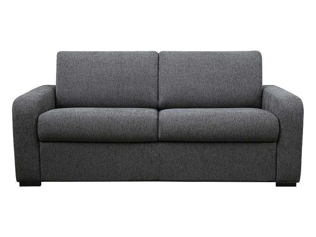 3-Zits Express Slaapbank Van Antraciete Stof - Matras 18 Cm - Bevis-Vente-unique Sale