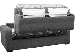 3-Zits Express Slaapbank Van Antraciete Stof - Matras 18 Cm - Bevis-Vente-unique Sale