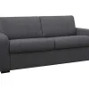 3-Zits Express Slaapbank Van Antraciete Stof - Matras 14 Cm - Bevis-Vente-unique