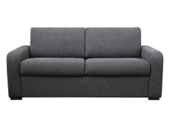 3-Zits Express Slaapbank Van Antraciete Stof - Matras 14 Cm - Bevis-Vente-unique