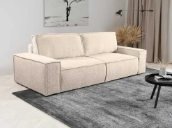 3-Zits Slaapbank Van Teddy Stof - Beige - Amelia Van Pascal Morabito-Vente-unique Outlet