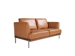 2-Zitsbank Bekleed In Bruin Leder 6170-Angel Cerda New