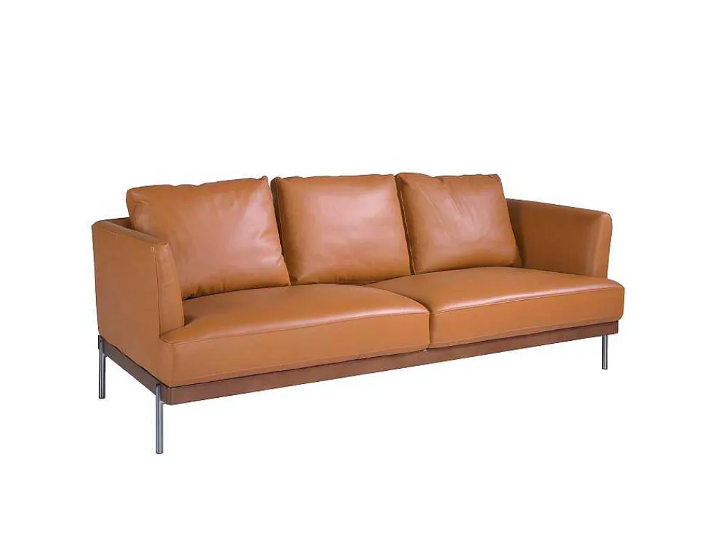 3-Zitsbank Bekleed In Bruin Leer 6171-Angel Cerda Best