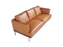 3-Zitsbank Bekleed In Bruin Leer 6171-Angel Cerda Best