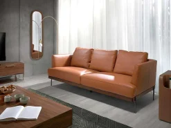 3-Zitsbank Bekleed In Bruin Leer 6171-Angel Cerda Best