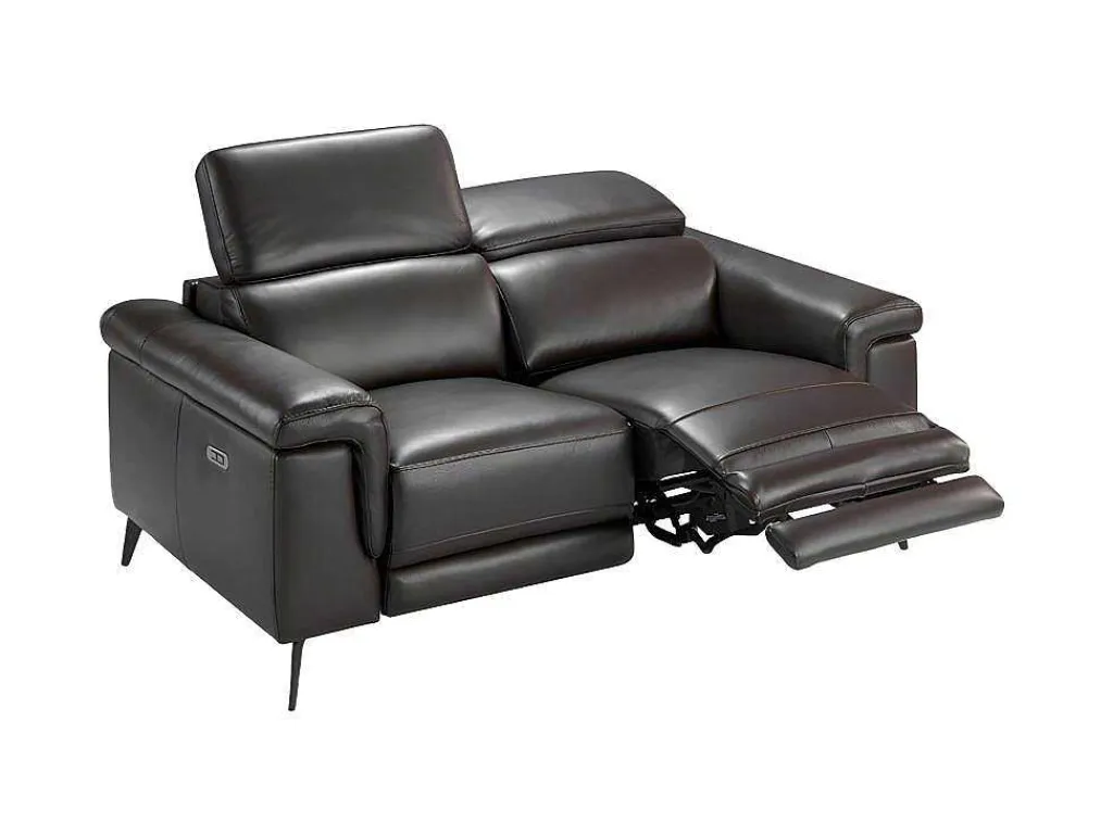 2-Zitsbank Bruin Leer Relaxmechanismen 6050-Angel Cerda