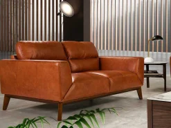 2-Zitsbank In Buffelkleurig Rundleder 6046-Angel Cerda Outlet