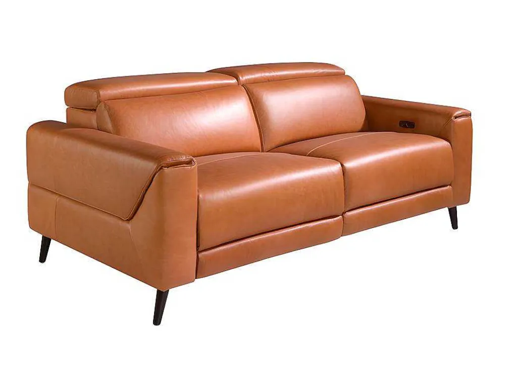3-Zitsbank In Leder En Wengehout 6148-Angel Cerda Clearance