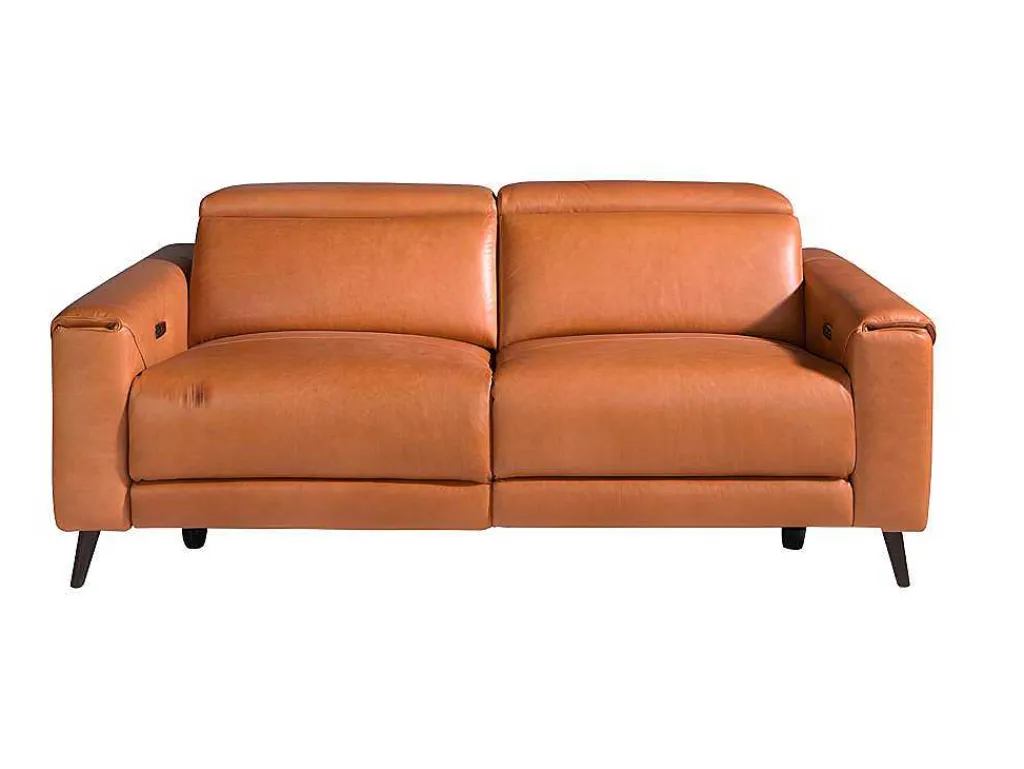3-Zitsbank In Leder En Wengehout 6148-Angel Cerda Clearance