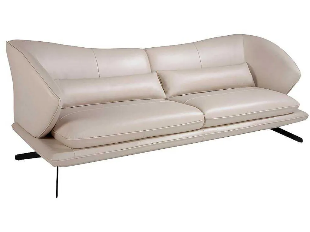 3-Zitsbank In Taupe Grijs Rundleder 6146-Angel Cerda Online