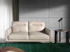 2-Zitsbank In Taupe Rundleer 6137-Angel Cerda Best