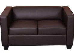 2-Zitsbank Lille, Kunstleder, Koffie-Vente-unique Sale