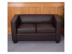 2-Zitsbank Lille, Kunstleder, Koffie-Vente-unique Sale